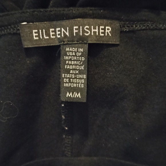 Eileen Fisher Black Long Sleeve Tunic Top Viscose Spandex Women's Medium - Picture 2 of 6